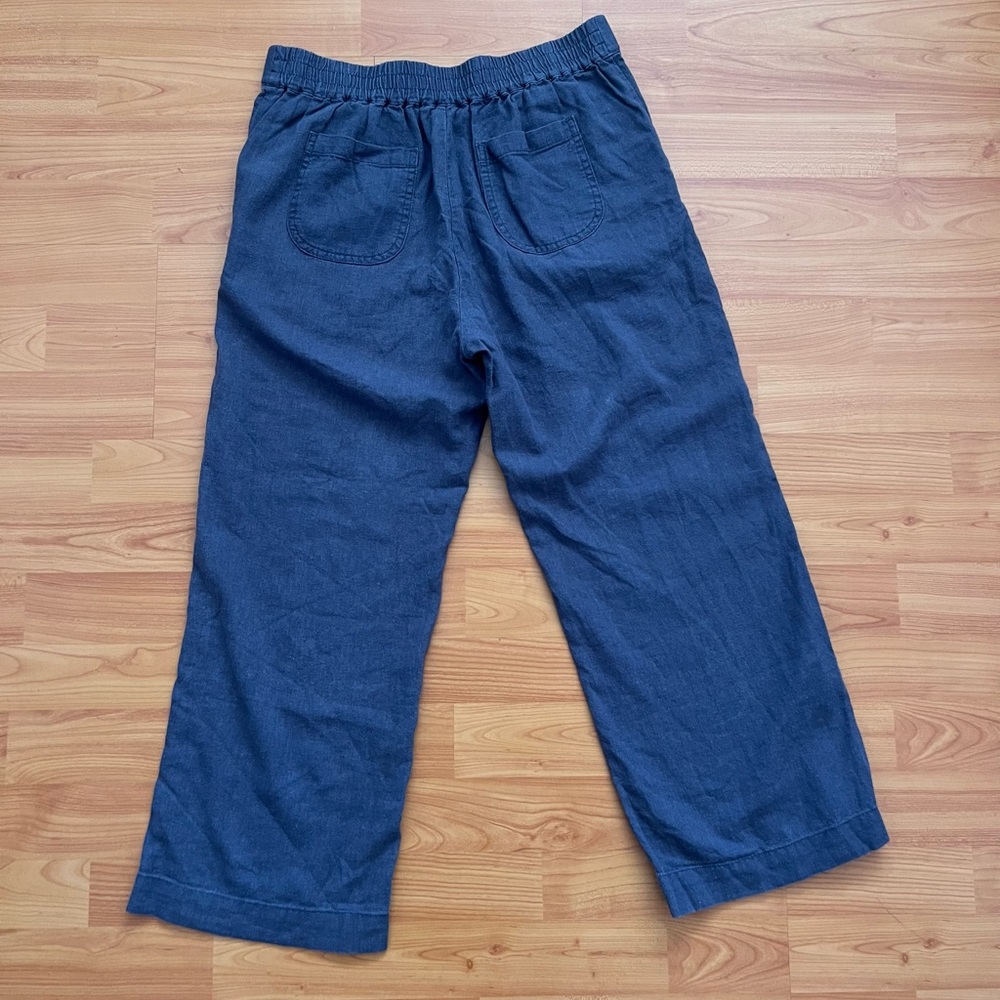 Caslon Linen Blend Wide Leg Cropped Pants - Picture 7 of 7